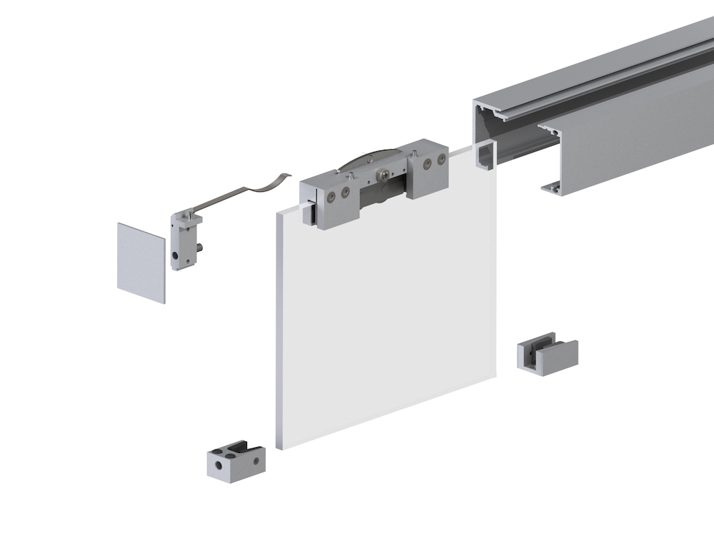 HELM GT-S150 Schiebetürbeschlag, 150 kg, ohne Festteil