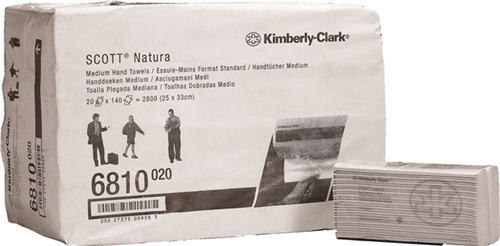 KIMBERLY-CLARK Handtuch Hostess™ NATURA™ 6810 2-lag.weiß L330xB250ca.mm 20 Päckchenx140 Tü.