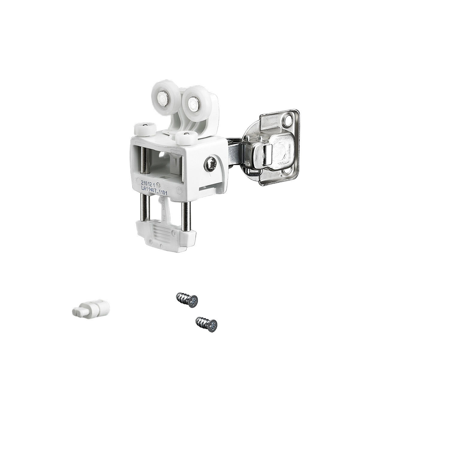 HETTICH WingLine L, Laufteilset ohne untere Führung ohne Schließautomatik, 12 kg, weiß, 9278644