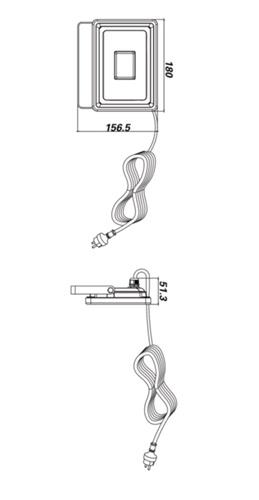 TECWERK LED-Strahler 30 W 2200 lm 2m H05RN-F 3x1mm² IP65 TECWERK