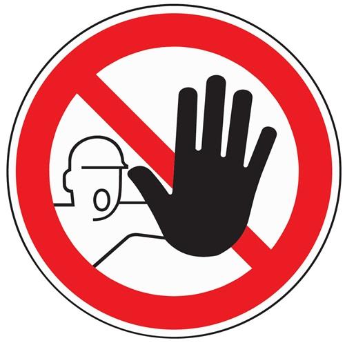 PROMAT Verbotszeichen Zutritt für verboten D200mm Kunststoffschild rot/schwarz