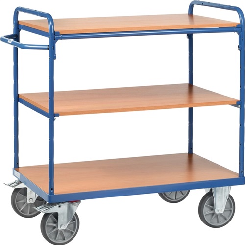 FETRA Etagenwagen L850xB500xH1511mm Gesamt-Trgf.500kg 5 Etagen Stirnwand offen