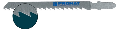 PROMAT Stichsägeblatt Gesamt-L.100mm Zahnt.4mm S.1,45mm HCS 25 St./Karte PROMAT