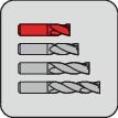 PROMAT Vollradiusfräser D.4mm Einsatz-L.13mm HSS-Co8 TiCN Weldon Z.2 ext.kurz PROMAT