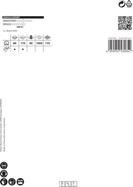 BOSCH EXPERT Tough Material Lochsäge, 102 x 60 mm. Für Dreh- und Schlagbohrer