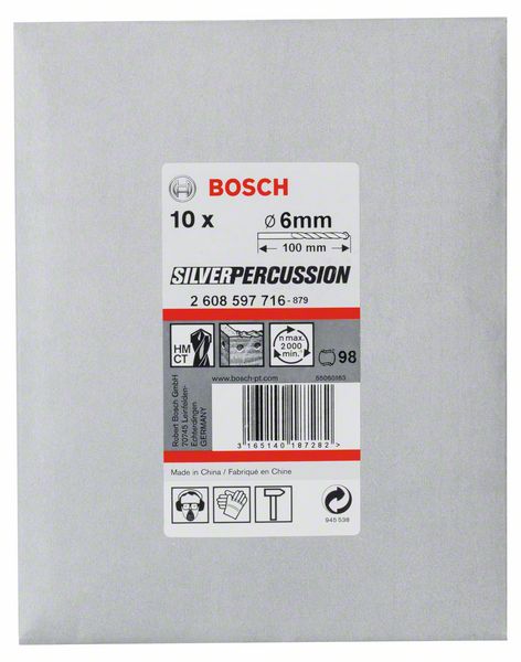 BOSCH Betonbohrer CYL-3, 6 x 60 x 100 mm, d 5,5 mm, 10er-Pack