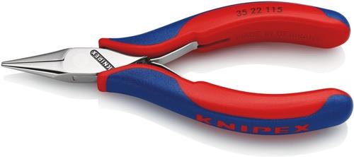 KNIPEX Elektronik-Greifzange Gesamt-L.115mm flachrunde Backen Form 2 Mehrkomp.-Hüllen