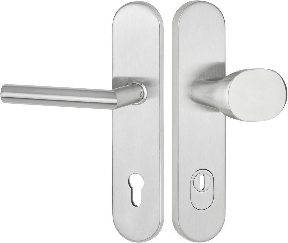 HERMAT Schutz-Wechselgarnitur mit Langschild BASIC 02 1802.Ø22/2089.KSH/3128, Edelstahl