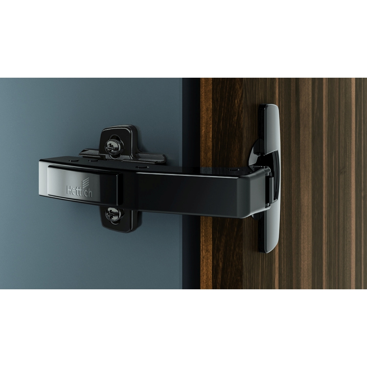 HETTICH Sensys Winkelscharnier W90 mit integrierter Dämpfung in obsidianschwarz,