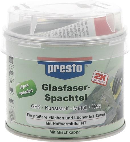 PRESTO 2K-Glasfaserspachtel prestolith® ext.grau-grün,Härter rot 250g Dose PRESTO