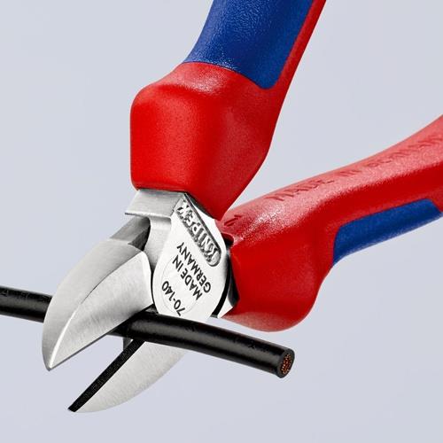 KNIPEX Seitenschneider L.140mm Kopf verchr.m.Mehrkomp.-Hüllen KNIPEX