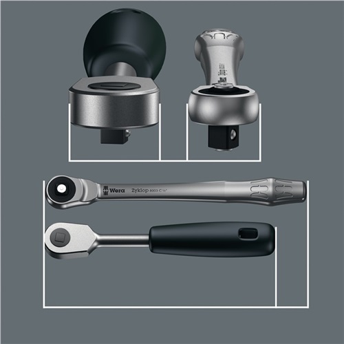 WERA Hebelumsch.kn.Zyklop Metal switch 1/2 Zoll 72 Z.Umschalth.WERA WERA Hebelumsch.kn.Zyklop Metal switch 1/2 Zoll 72 Z.Umschalth.WERA