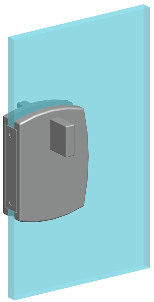 HERMAT Ganzglas Gegenkasten 6903.Z/GG, Aluminium