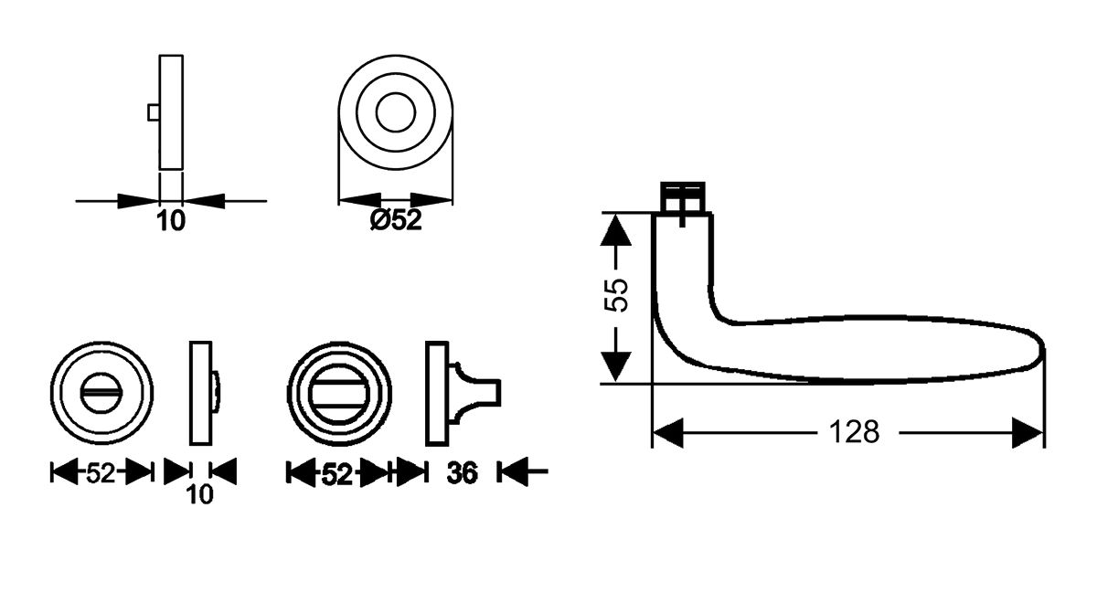 KARCHER DESIGN Drückergarnitur ER24 - Korfu, Bad, Edelstahl