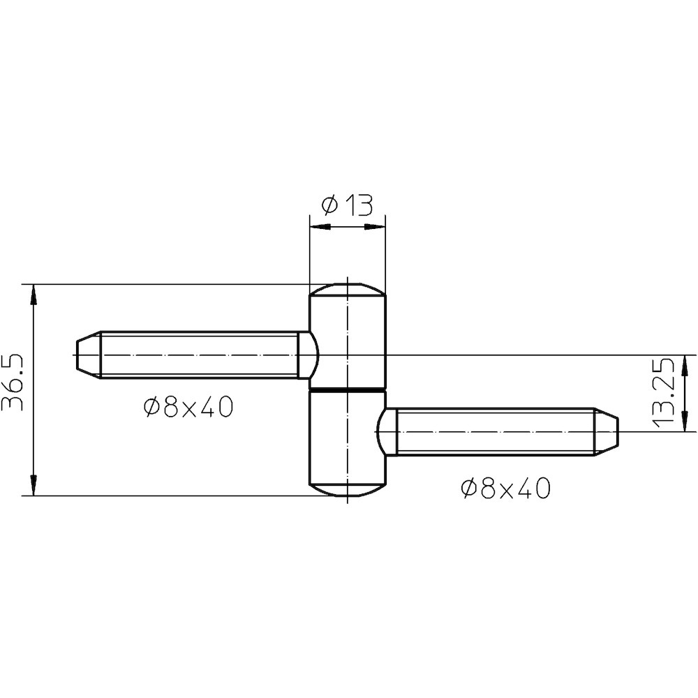 SIMONSWERK Einbohrband BAKA® A 2-13, Stahl