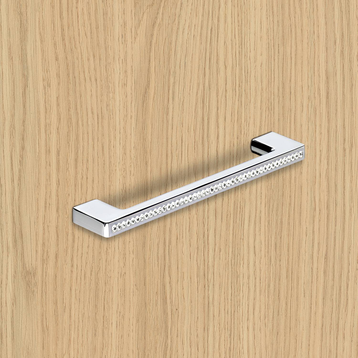 HETTICH Griff Opera, •–• 96 / 128 mm, L 135 mm, B 8.5 mm, H 33 mm, Verchromt glanz, 9113675