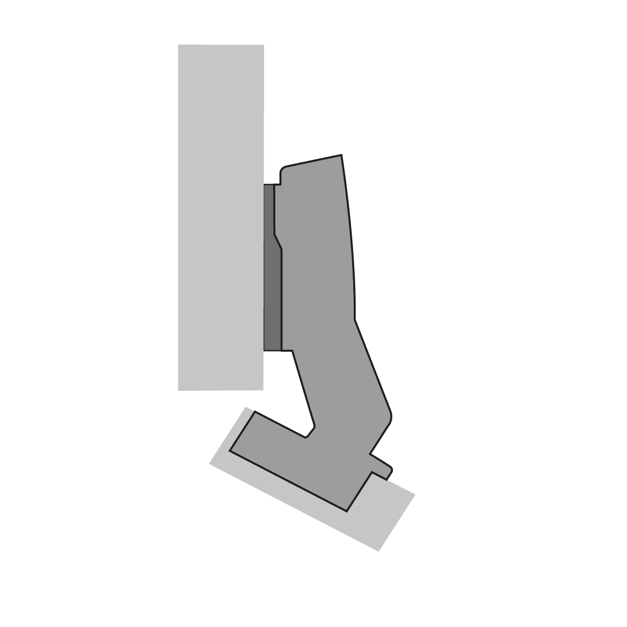 HETTICH Sensys Winkelscharnier W30 ohne integrierte Dämpfung (Sensys 8639 W30), vernickelt, 9088136 HETTICH Sensys Winkelscharnier W30 ohne integrierte Dämpfung (Sensys 8639 W30), vernickelt, 9088136