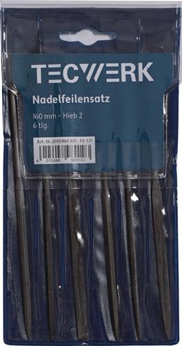 TECWERK Nadelfeilensatz L.160mm Hieb 2 6-tlg.TECWERK