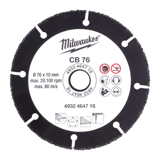 MILWAUKEE für Holz, Kunststoff, Gipskarton HM-Trennscheibe 76 mm