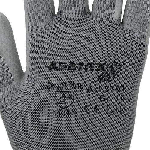 ASATEX Handschuhe Gr.8 grau EN 388 PSA II Nyl.m.PU ASATEX