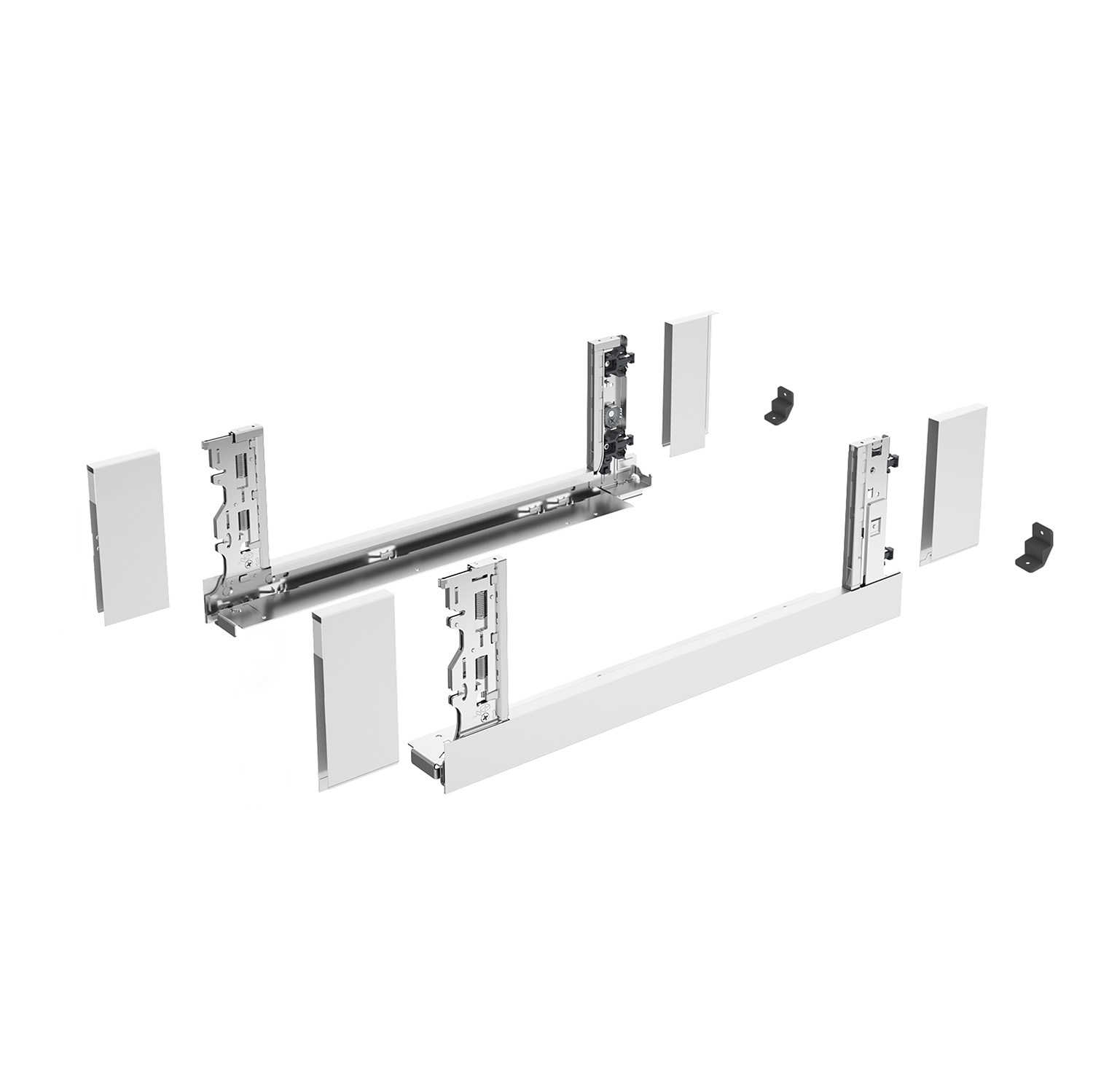 HETTICH AvanTech YOU Set Inlayzarge, Höhe 187 mm x NL 400 mm, weiß, links und rechts, 9353291