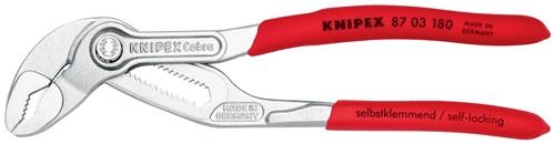 KNIPEX Wasserpumpenzange Cobra® L.180mm Spann-W.36mm verchr.Ku.-Überzug KNIPEX