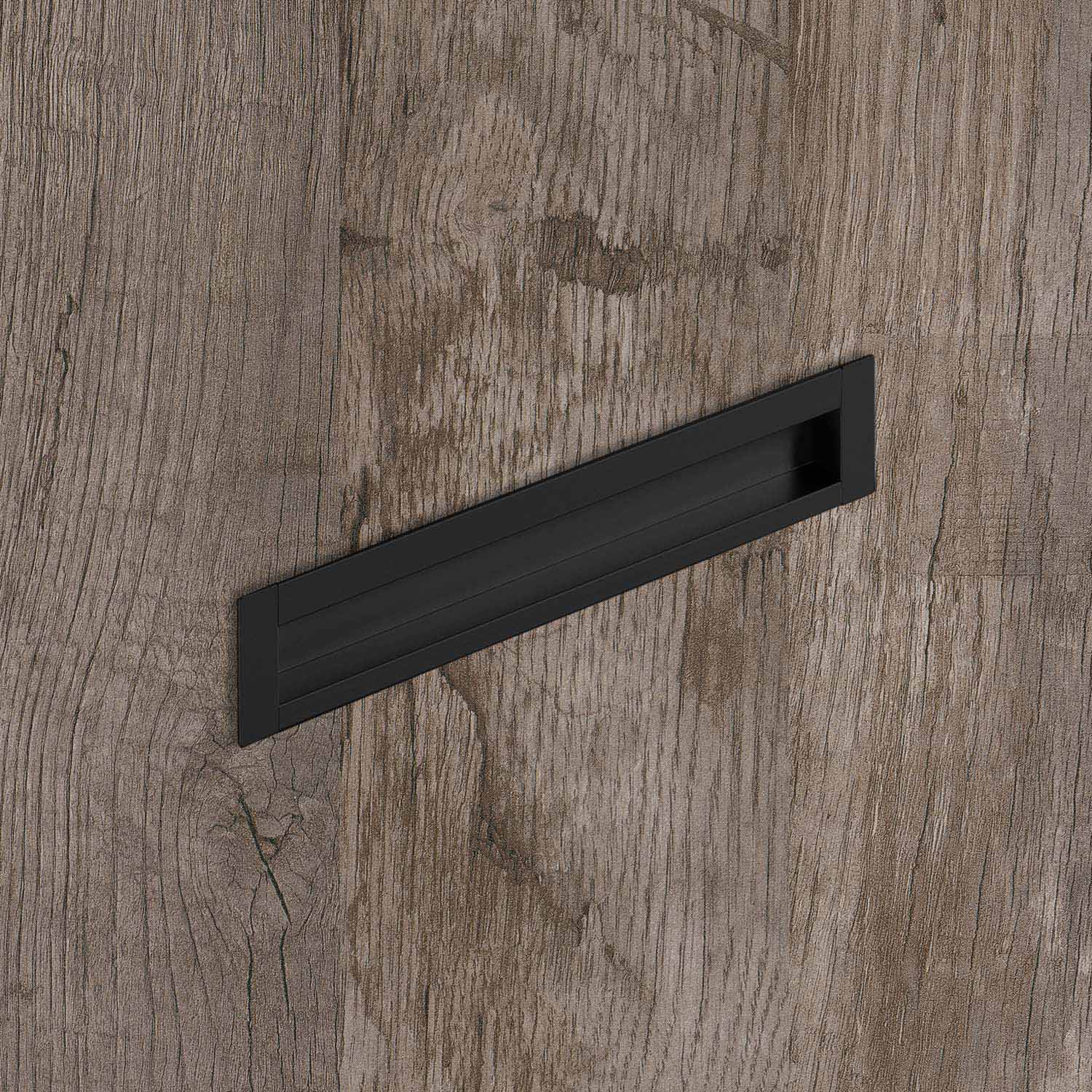 HETTICH Einsetzgriff Nidum, Bohrabstand 160 mm, L 175 mm, B 35 mm, Schwarz matt, 9345417