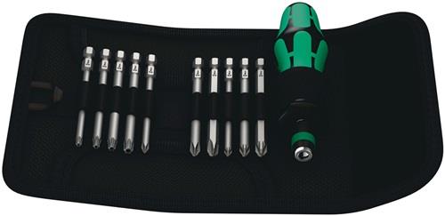 WERA Bitsatz Kraftform Kompakt 41 11teilig Handhalter/10Bits L.89mm Wera