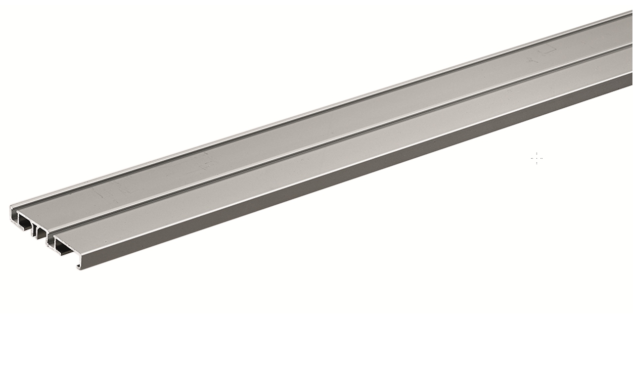 HETTICH SlideLine M 2-bahniges Laufprofil zum Anschrauben im Schraubkanal / zum Ankleben, 4000 mm, 9236576