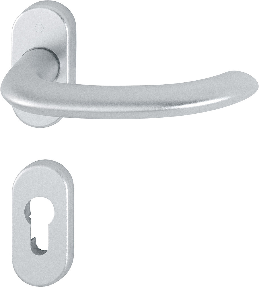 HOPPE® Drücker-Halbgarnitur ohne Schlüsselrosette Marseille 1138F/55, ohne Stütznocken, Aluminium