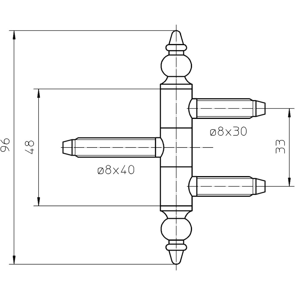 SIMONSWERK Einbohrband BAKA® C 1-13 ZK, Stahl