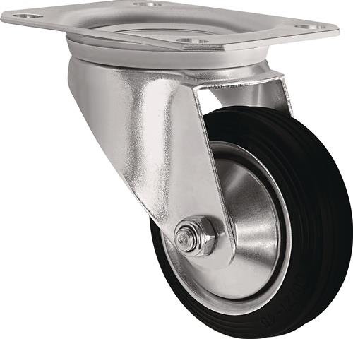 TECWERK Lenkrolle D.80mm Trgf.70kg VG Platte L105xB80mm TECWERK