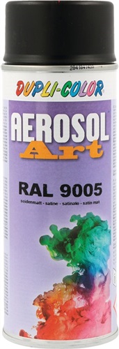 DUPLI-COLOR Buntlackspray AEROSOL Art tiefschwarz seidenmatt RAL 9005 400ml Spraydose
