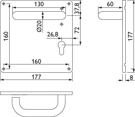 HERMAT FH Wechselgarnitur mit Breitschild BASIC 01 1801.FS/2009/3127