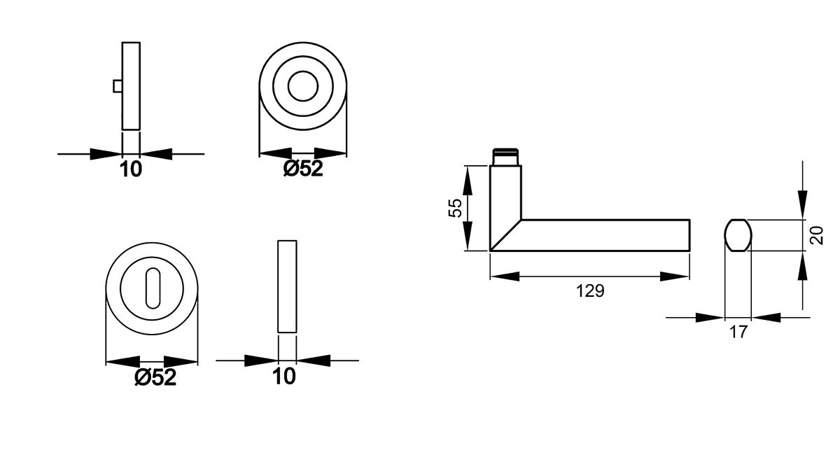 KARCHER DESIGN Drückergarnitur ER43 BB0 73 - Porto, Buntbart, Edelstahl KARCHER DESIGN Drückergarnitur ER43 BB0 73 - Porto, Buntbart, Edelstahl