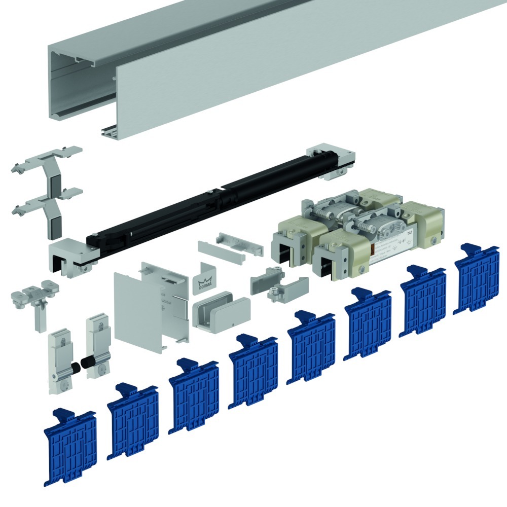 DORMA GLAS Schiebetürbeschlag MUTO Premium XL 80, Deckenmontage, Aluminium