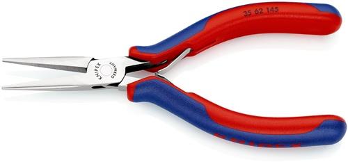 KNIPEX Elektronik-Greifzange Gesamt-L.145mm flachrunde Backen Form 6 Mehrkomp.-Hüllen