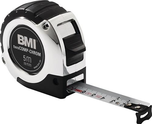 BMI Taschenrollbandmaß chrom L.5m B.19mm mm/mm EG II Ku.Automatic BMI