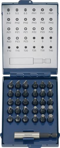 TECWERK Bitsortiment 31-tlg.Schlitz/PH/PZD/TX m.Magnet u.Spreng-Ri TECWERK