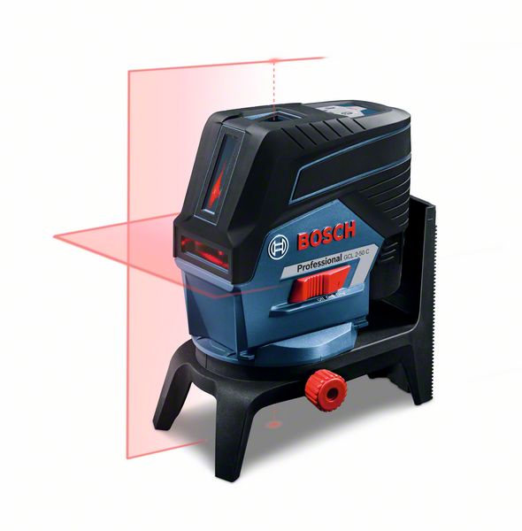 BOSCH Kombilaser GCL 2-50 C, mit 4 x 1,5-V-LR6-(AA)-Batterien, Akku-Adapter, RM 2