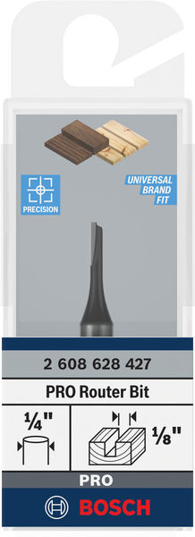 BOSCH Nutfräser 1/4", D1 3,2 mm, L 7,7 mm, G 51 mm