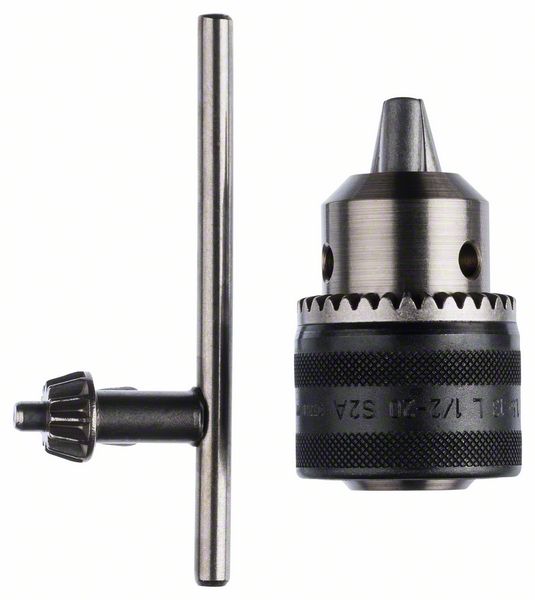 BOSCH Zahnkranzbohrfutter bis 13 mm, 1,5 - 13 mm, 1/2 Zoll - 20, für Rechts-/Linkslauf