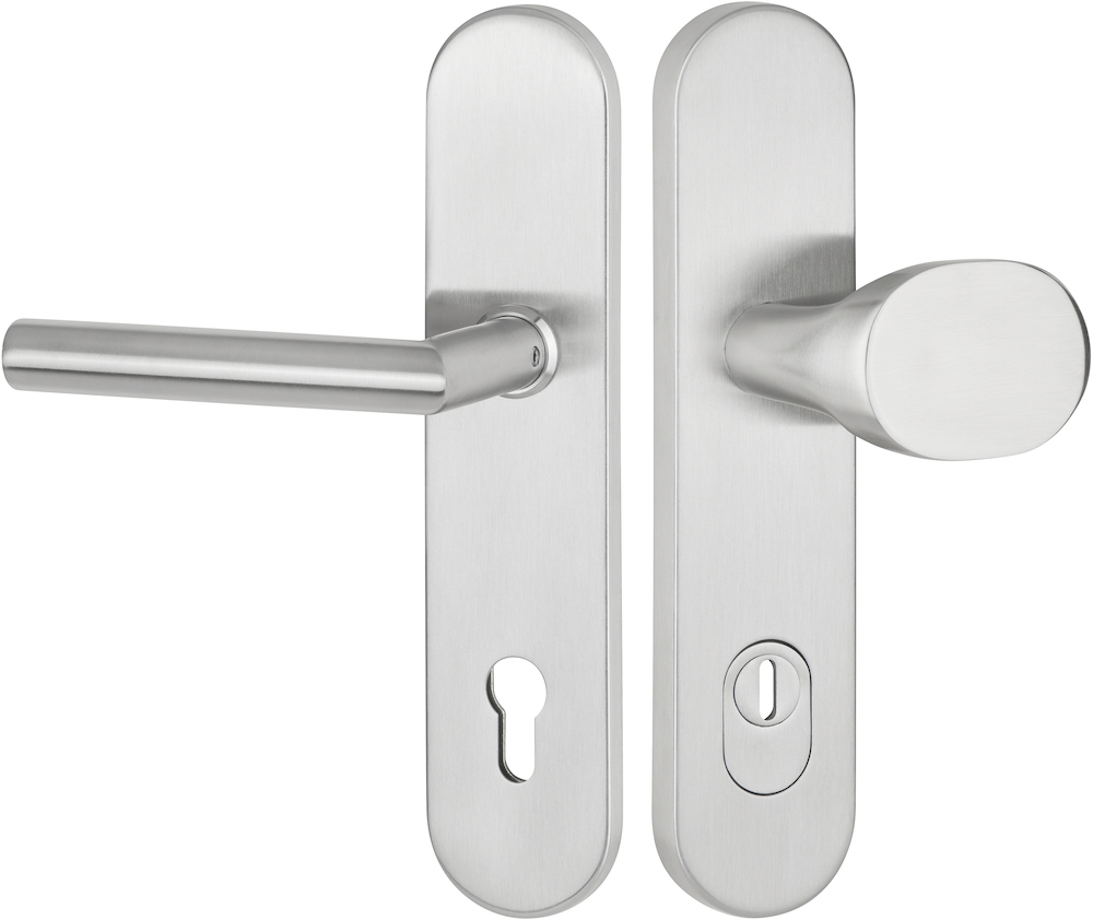 HERMAT Schutz-Wechselgarnitur mit Langschild BASIC 02 1802.Ø22/2089.KSH/3128, Edelstahl