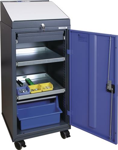 TECWERK Werkzeugschrankset m.Pultaufsatz H1310xB500xT500mm anthrazitgrau/taubenblau TW
