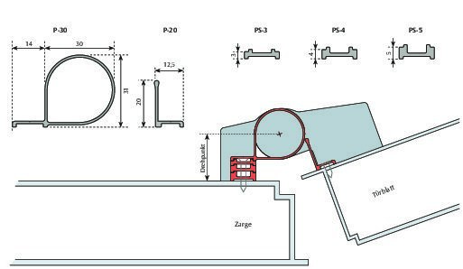 PLANET Fingerschutz Abdeckprofil FSA 8400 P30, Aluminium,auf Fixmaß, vorgebohrt ,  silberfarben