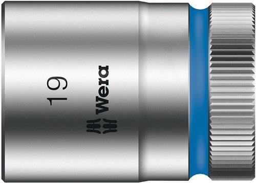 WERA Steckschlüsseleinsatz 8790 HMC Außen-6-kant SW19mm L.37mm 4-kt1/2Zoll CV verchr.