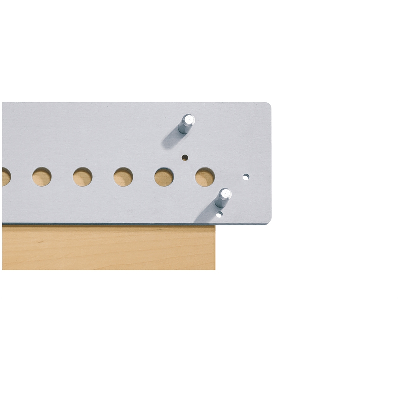 HETTICH Accura Bohrbalken 1000 mm, Aluminium mit 3 Anschlag - / Absteckstiften, 10573