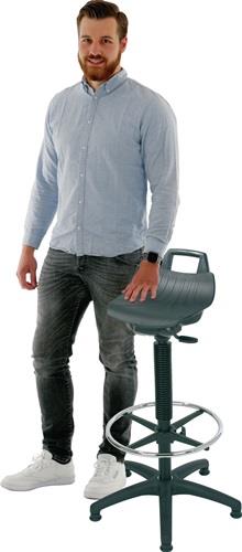 LOTZ Stehhilfe PU-Integralschaum Sitz-H.610-860mm Ku.-Fußkreuz Fußr./Bodengl.LOTZ LOTZ Stehhilfe PU-Integralschaum Sitz-H.610-860mm Ku.-Fußkreuz Fußr./Bodengl.LOTZ