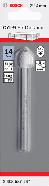 BOSCH Fliesenbohrer CYL-9 Ceramic, 14 x 90 mm