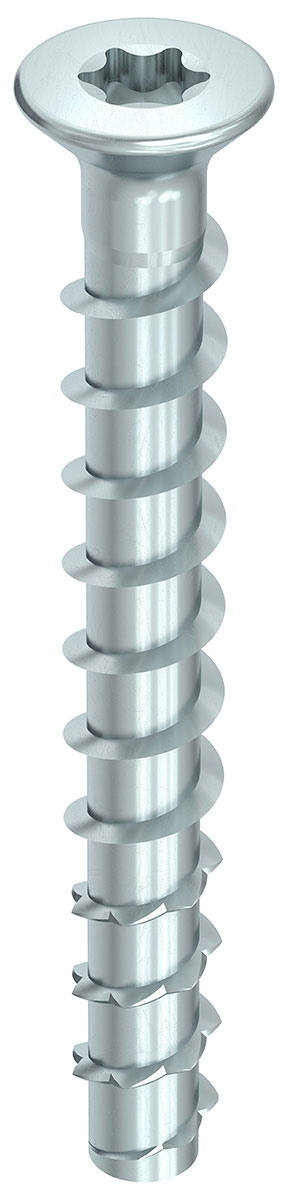 HECO MULTI-MONTI-plus KS 5,0 x 40, Kabelschellenschraube, T-Drive, verzinkt blau, A2K